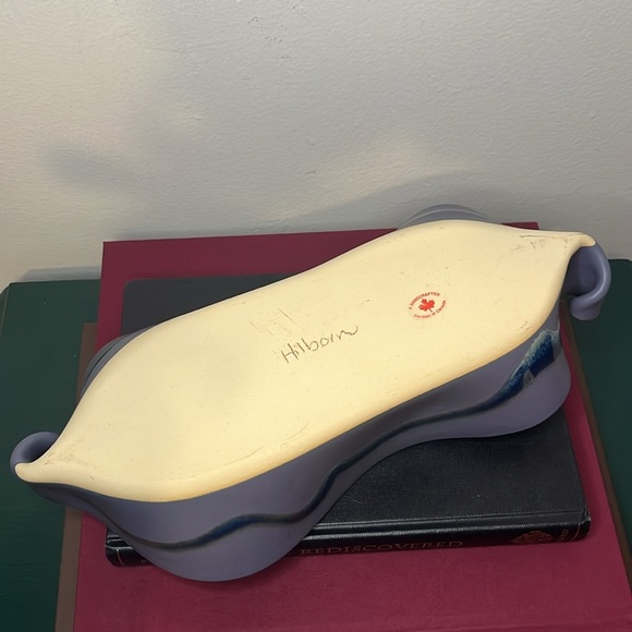 Hilborn Pottery Purple and Blue Asparagus Serving Dish - Picture 8 of 8